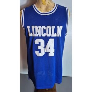 Jesus Shuttlesworth He Got Game Basketball Jersey Mens M Blue White Sewn Custom